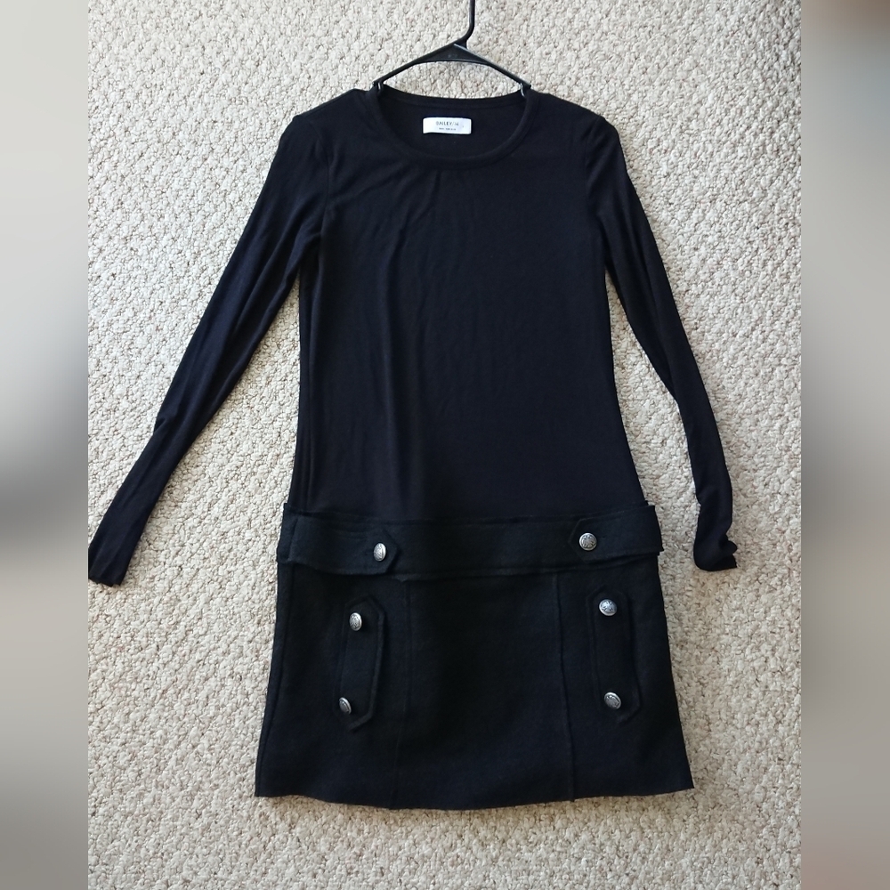 Bailey 44 long sleeves Oksana wool blend mini dress size S